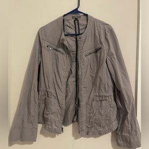 Grey bomber jacket